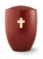 Dřevěná urna Sevilla - Kříž/Mahagon