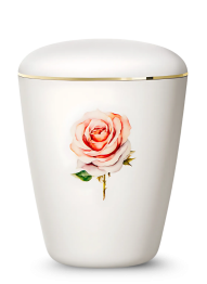Ekologická urna Exclusive - Bílá/Růže
