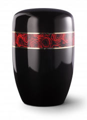 Kovová urna Fleur Noire II - Červené růže