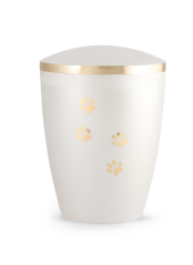 Zvířecí urna Elegance Paws, biela 2,8l