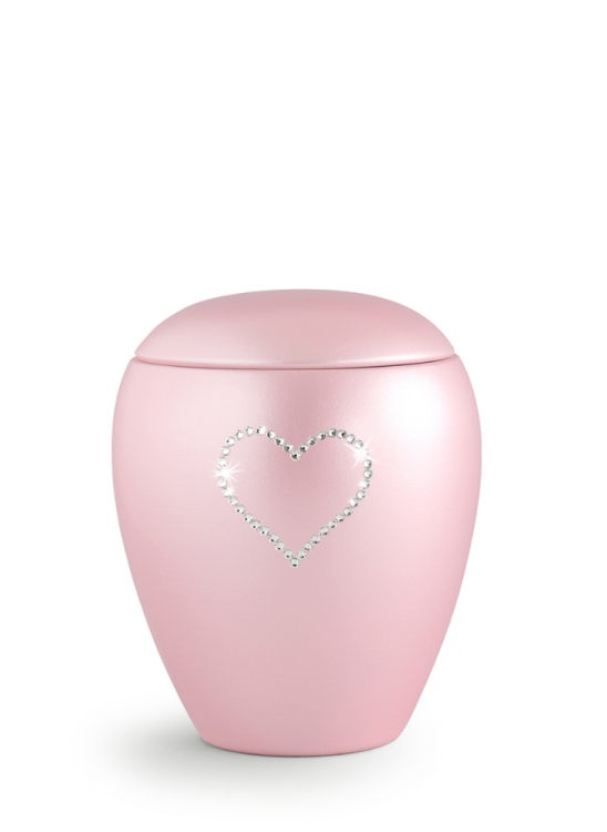 Zvířecí urna Crystal  Heart - Rose 1,5l