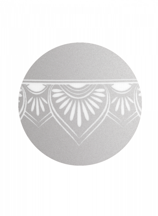 Ekologická urna Mandala, stříbrně šedá, mandala - bok