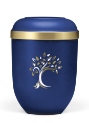 Ekologická urna Velvet Baum, safír, strom