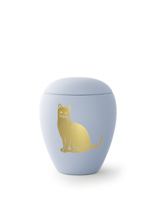 Zvířecí urna Siena Cat - Modrá 0,5l