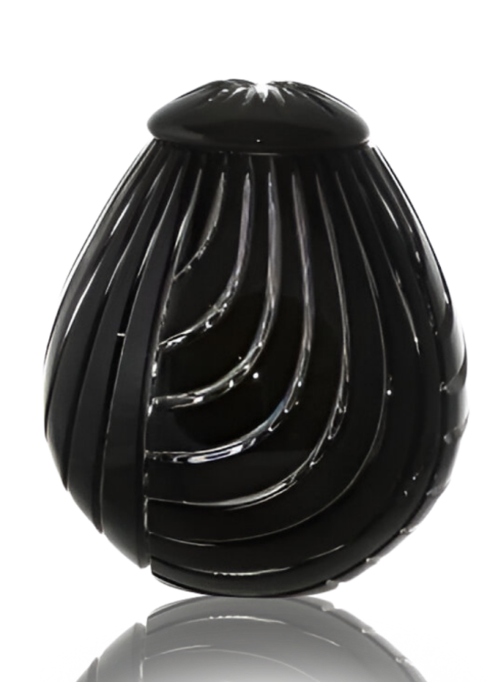 Kristall-Urne Linum - Schwarz 29 cm