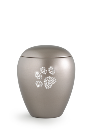 Zvířecí urna Crystal  Paw - Fumé 1,5l