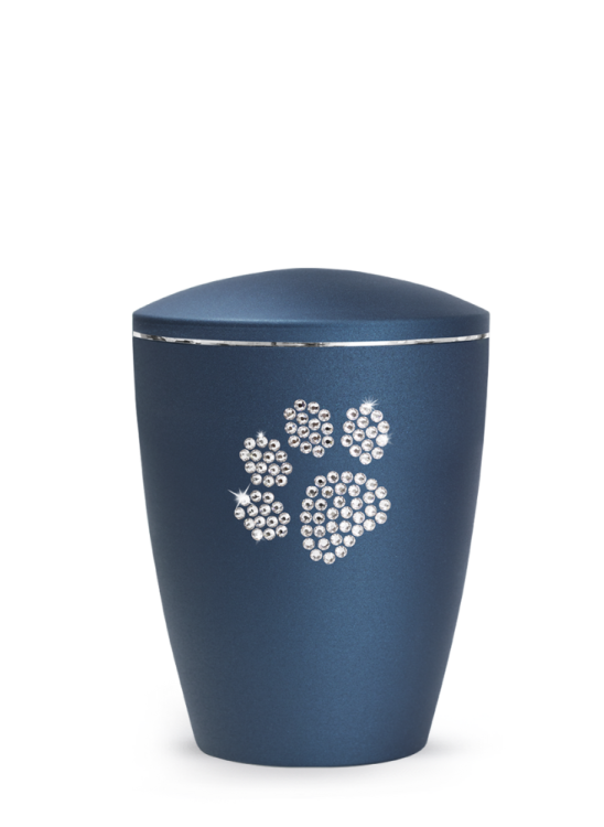 Zvířecí urna Elegance Paw, navy 1,5l