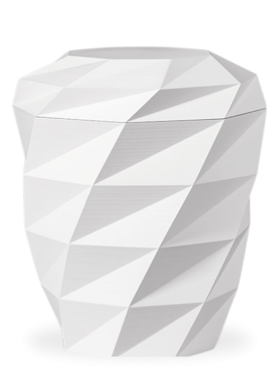 Ekologická urna Polygon, biela