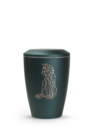 Zvířecí urna Karat Cat - Smaragdová 0,5l