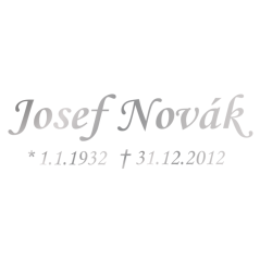 Vyrezávané písmo písacie (strieborné)