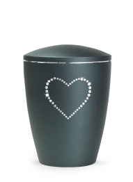Zvířecí urna Elegance Heart, smaragdová 2,8l