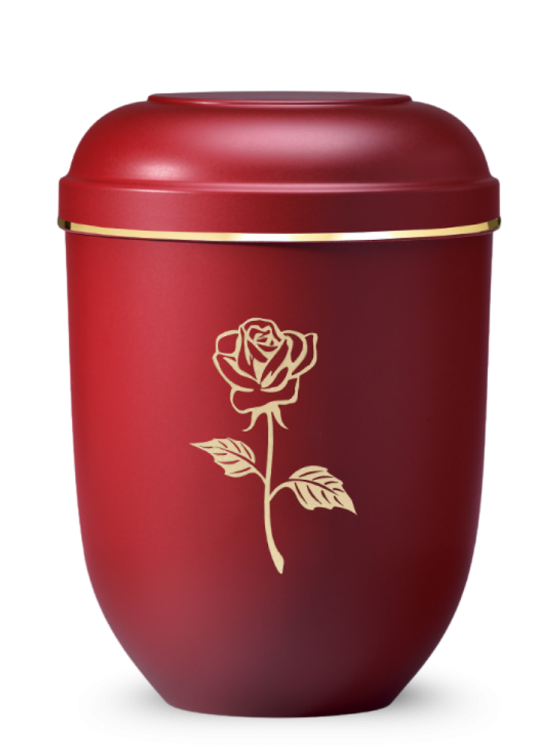 Ökologische Urne Classic – Rot/Rose
