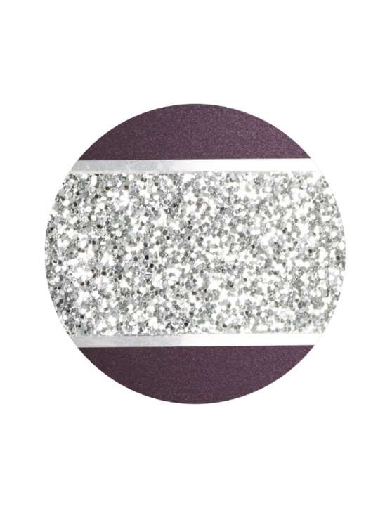 Ekologická urna Glamour Silver, fialová, ozdobný pásek