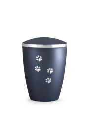 Zvířecí urna Elegance Paws, modrá 0,5l