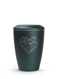 Zvířecí urna Karat Heart - Smaragdová 1,5l