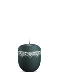 Miniurna ceramiczna Mandala  - Szmaragdowa