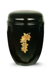 Kovová urna Faith Černá - Listy