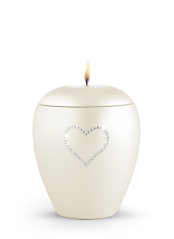 Zvířecí urna Crystal Heart se svíčkou - Champagne 1,5l
