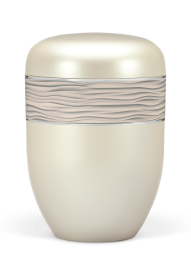Ekologická urna Zen, vlny, bílá