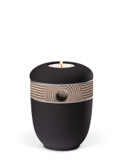 Keramická miniurna Royal Black - Kamenný reliéf