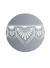 Ekologická urna Mandala, ľadovcovo modrá, mandala - bok