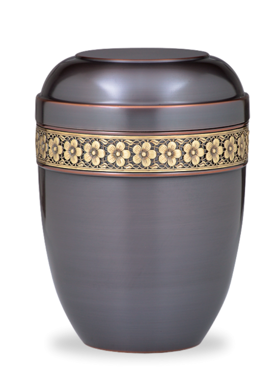 Kovová urna Aurelia, květiny