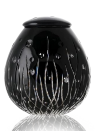 Křišťálová urna Heyday - Černá 29 cm