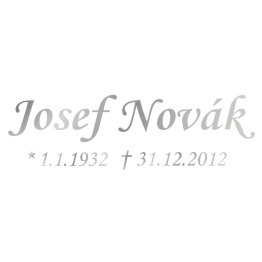 Vyřezávané písmo psací (stříbrné)