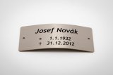 Mosazný štítek stříbrný - obdélníkový