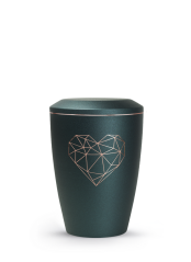 Zvířecí urna Karat Heart - Smaragdová 0,5l