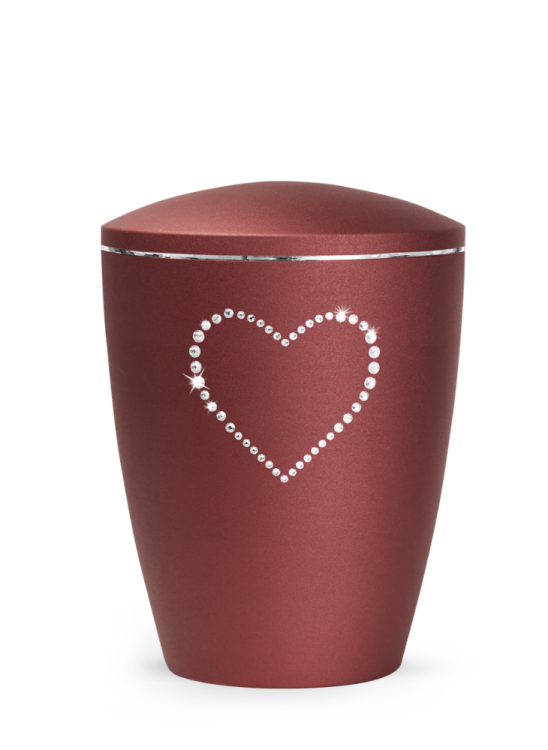 Zvířecí urna Elegance Heart, rubín 2,8l