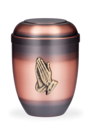 Metalowa urna Wiara Miedź, modlitwa