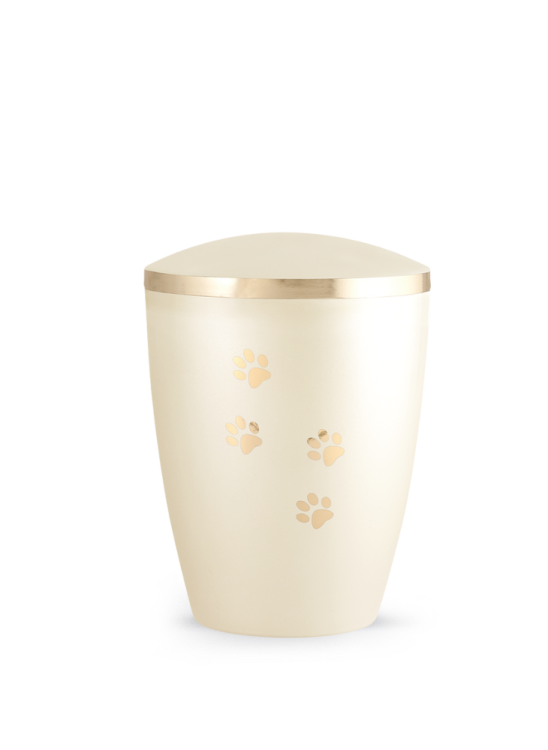Zvířecí urna Elegance Paws, champagne 0,5l