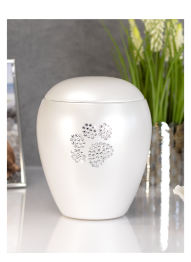 Zvířecí urna Crystal  Paw - Biela 1,5l