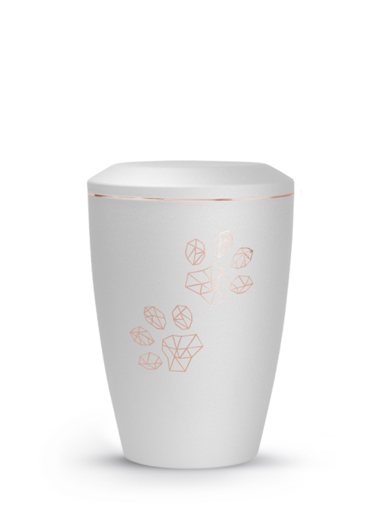 Zvířecí urna Karat Paws - Bílá 1,5l