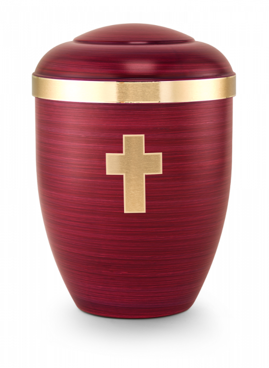 Ekologická urna Tosca, kříž, červená