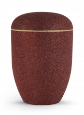 Ekologická urna Sorra, červená, písková, bavlněná šňůrka