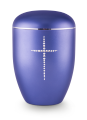 Ekologická urna Crystal Kříž, violet, motiv