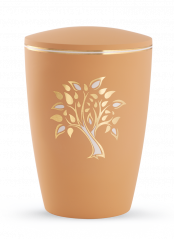 Ekologická urna Pastell, strom, oranžová