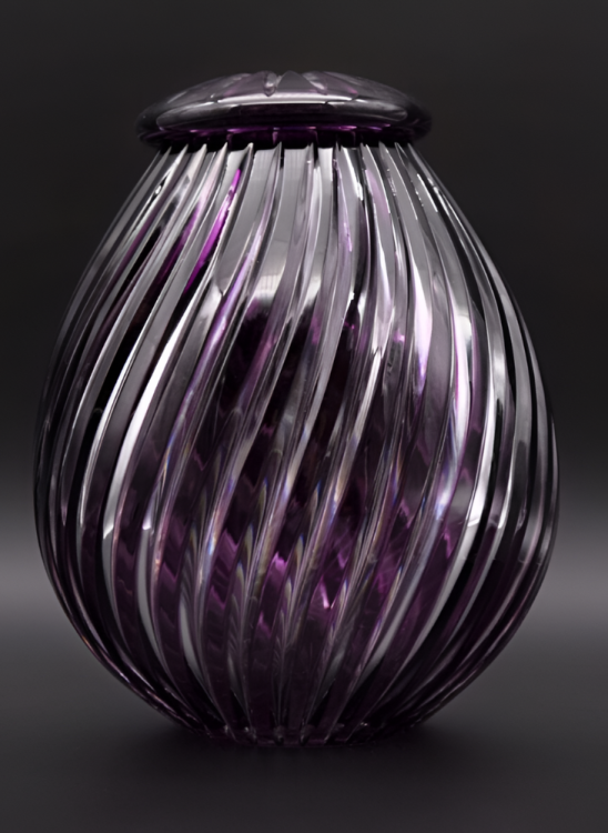 Křišťálová urna Zita - Ametyst 29 cm