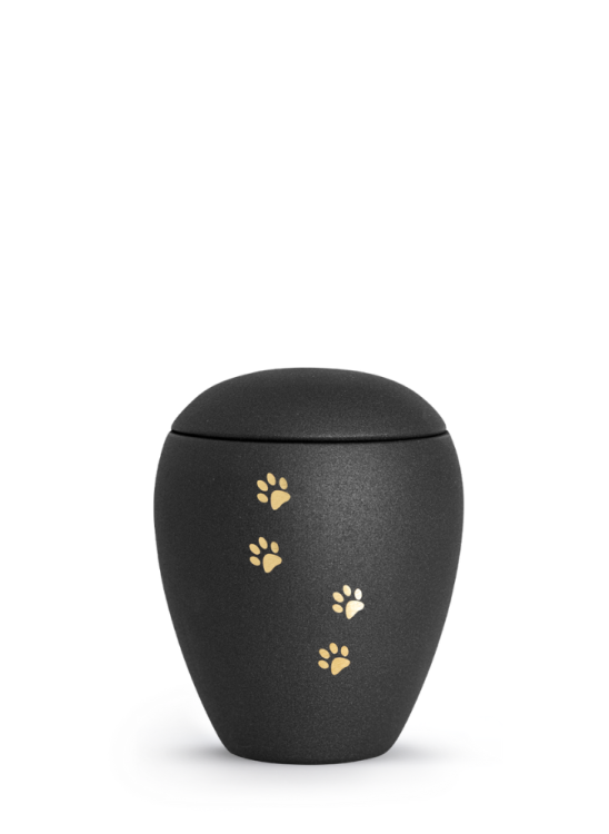 Zvířecí urna Verona Paws - Černá 0,5l