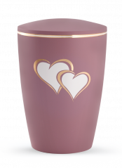 Ekologická urna Pastell, srdce, fialová