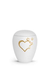Zvířecí urna Verona Heart - Biela 0,5