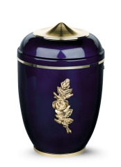 Kovová urna Amara II - Modrá/Růže