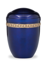 Kovová urna Klasik, růže/modrá
