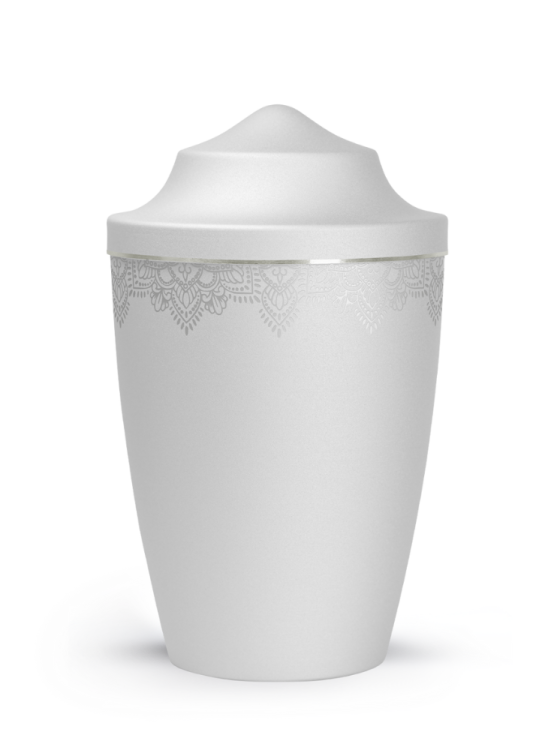Zvířecí urna Mandala - Bílá 2,8l
