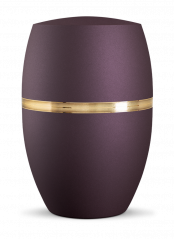 Ekologická urna Ouro, fialová, ozdobný pásek