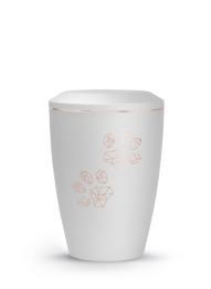 Zvířecí urna Karat Paws - Bílá 1,5l