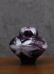 Křišťálová urna Linda Matná - Ametyst 11,5 cm