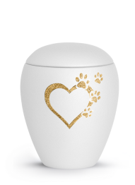 Zvířecí urna Verona Heart - Biela 2,8l